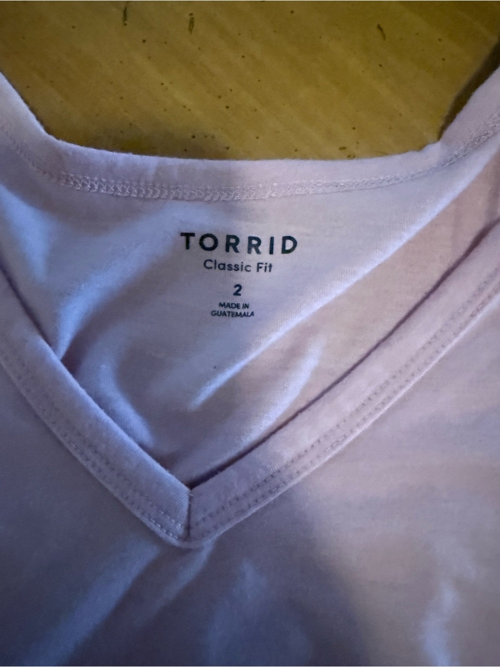 torrid Lavender V-Neck Classic Fit Tee